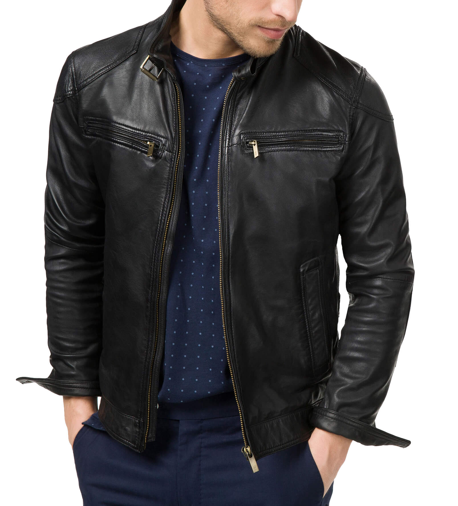 leather jacket - winter fashion hacks for men - Content Raj